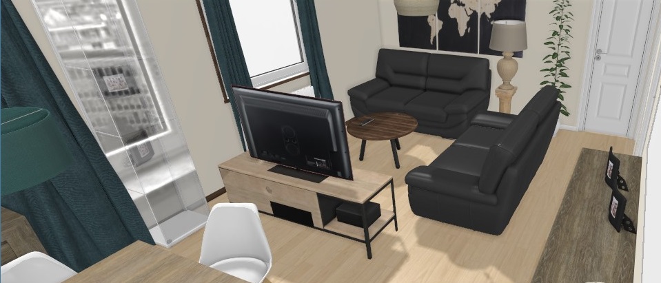 Vue 3D si 2 canapé au lieu d'un seul (2e proposition)