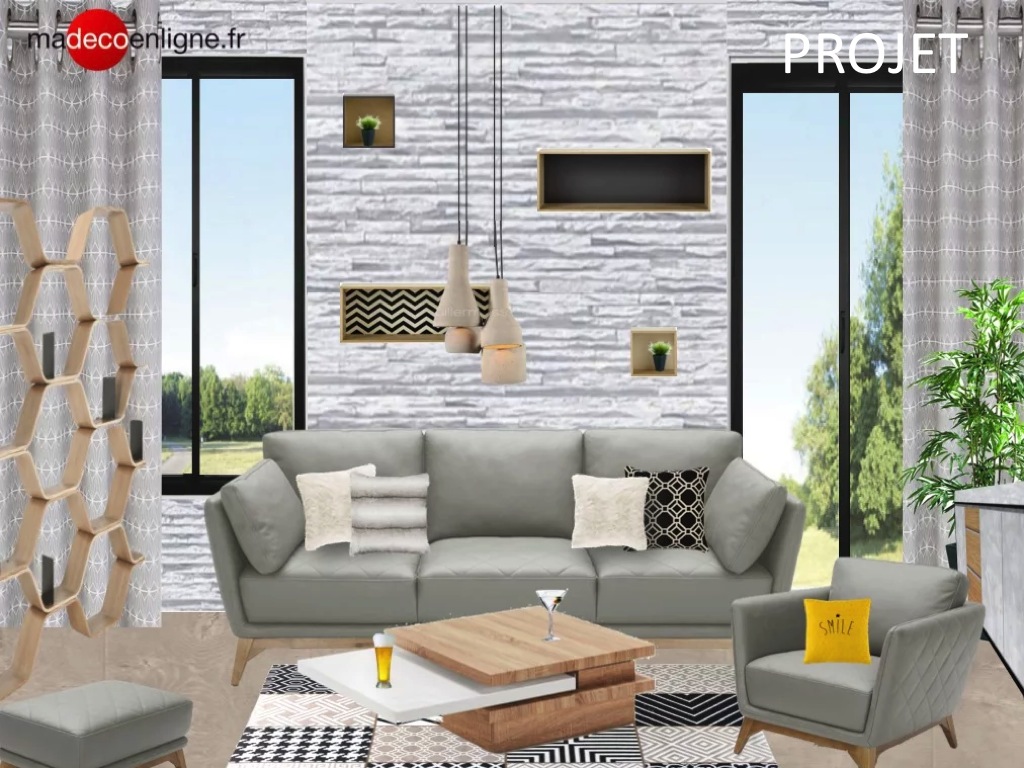 Projet /concept design pour le salon salle à manger