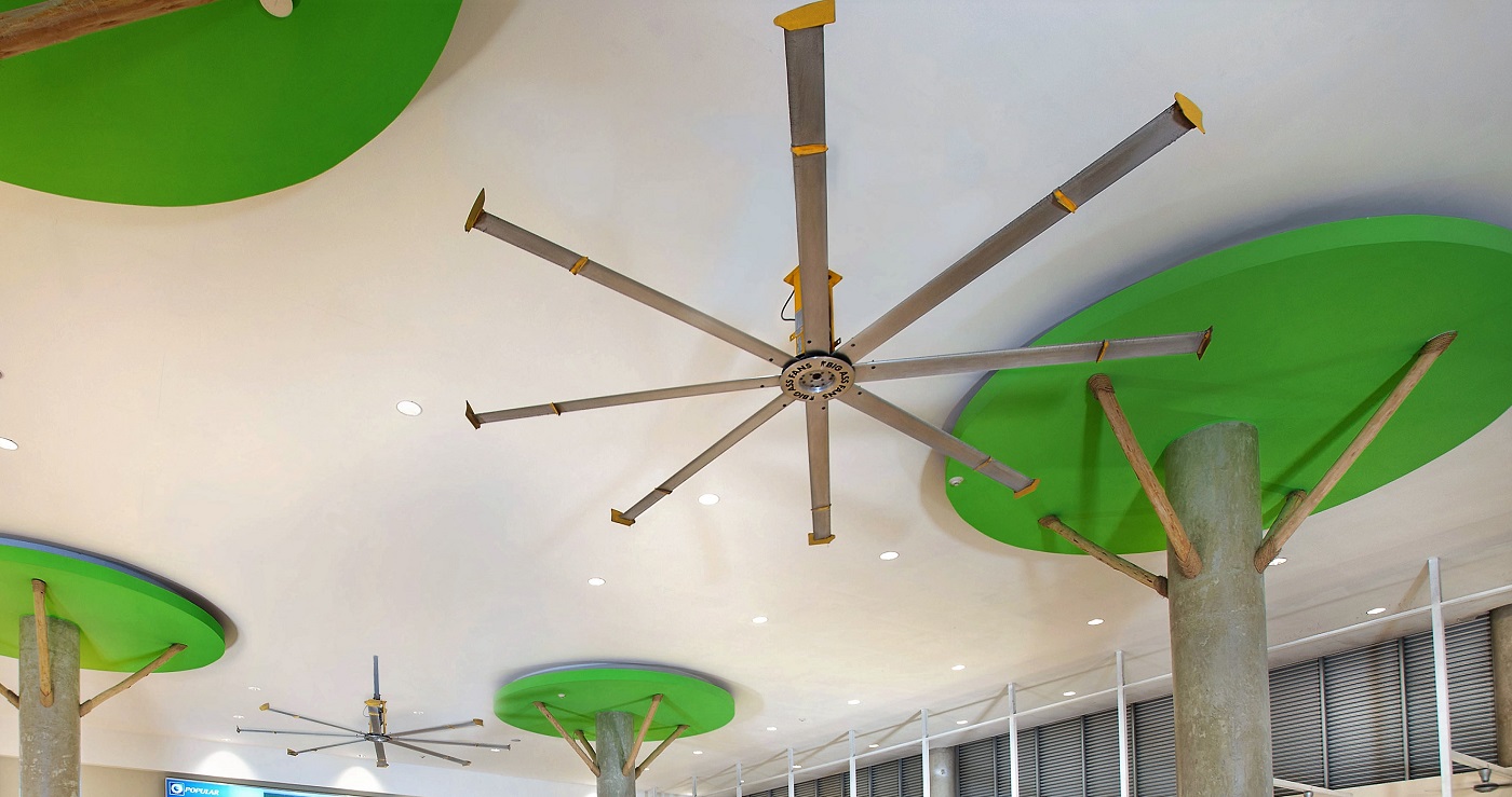 Turbobrise : Ventilateurs de plafond Powerfoil® à l'aéroport de Punta Cana