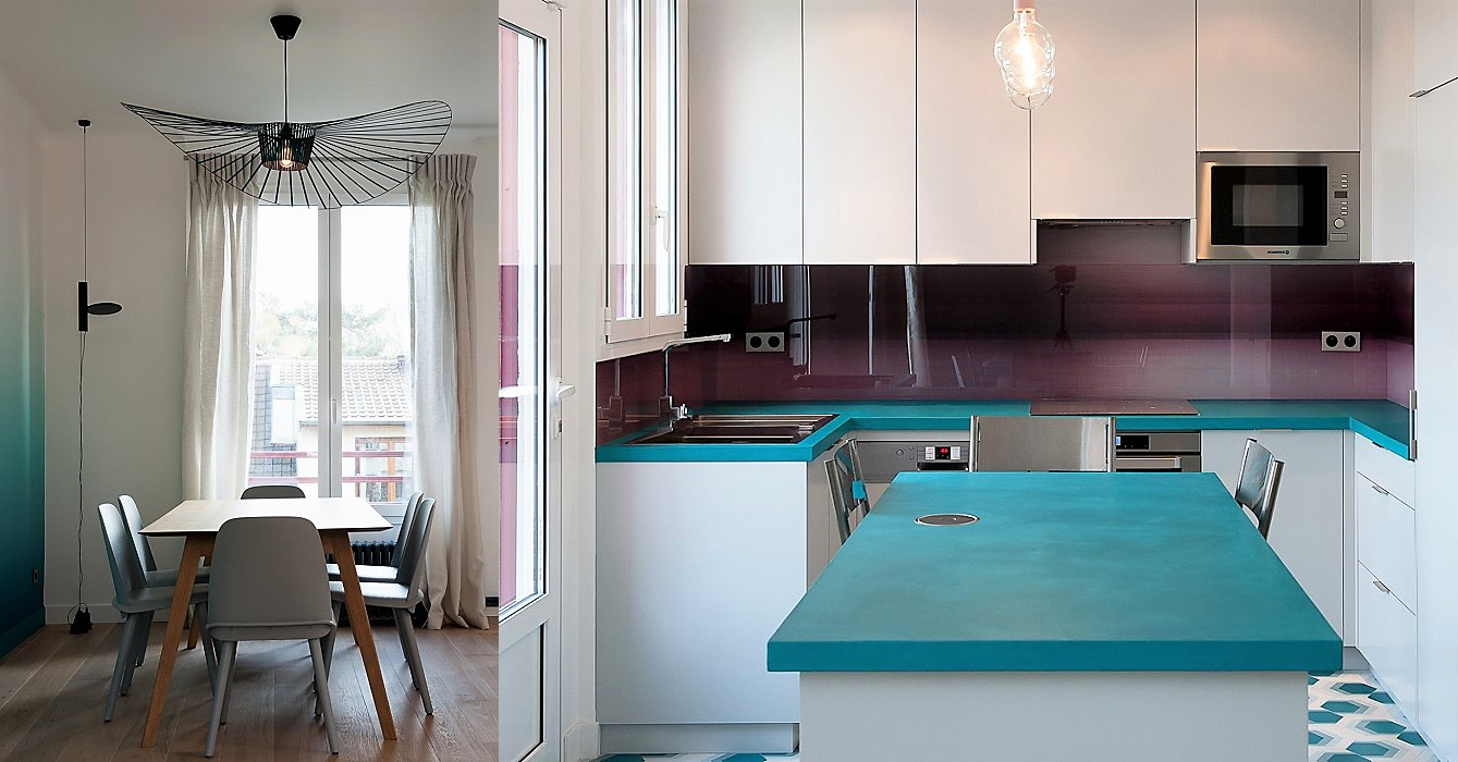 Or et Béton : Une décoration mélangeant styles industriel et scandinave pour une maison à Chaville (92)